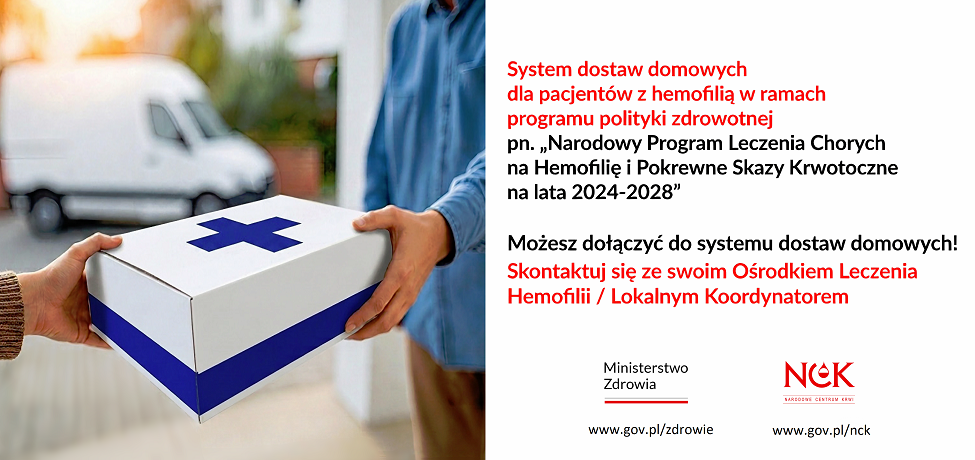 Dostawy domowe koncentratów czynników krzepnięcia